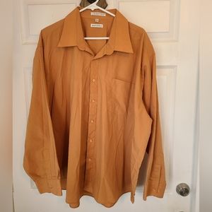 Armando Men's Long Sleeve Dress Shirt,  Size: Big XL  (19/34-35) Color: Carmel